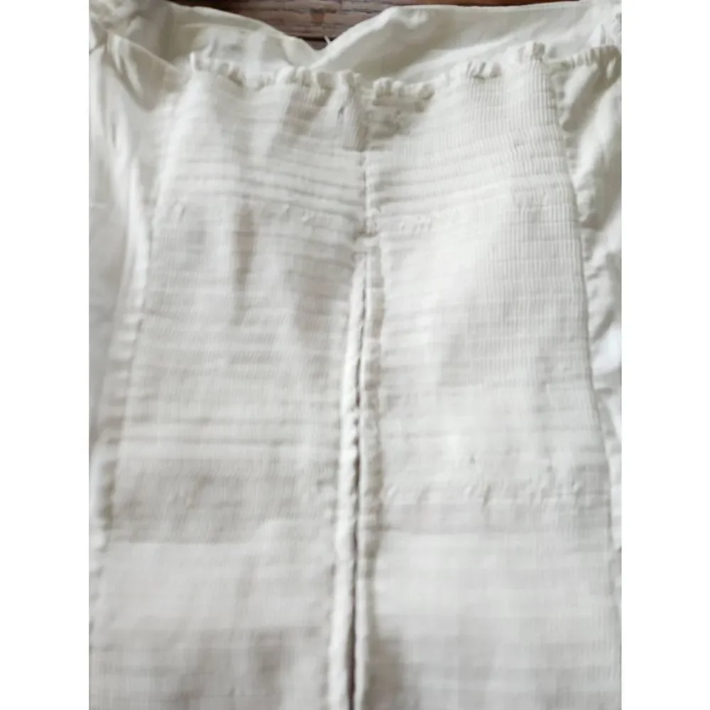 Reformation White Radish Puff Sleeve Ruched Top sz 24